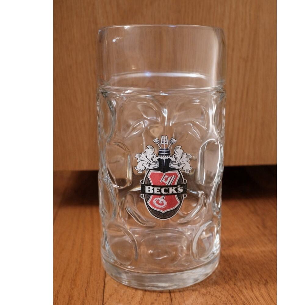 Vintage Becks Beer Glass / Mug / Stein Pub Wear Collectible - Great Condition